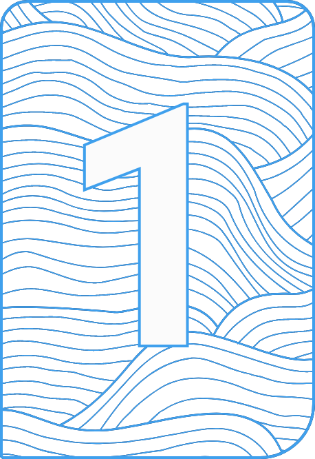 Graphic showing the number 1