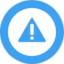 emergency icon in bright blue with a ring around it