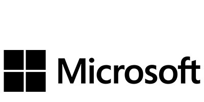 a black Microsoft logo