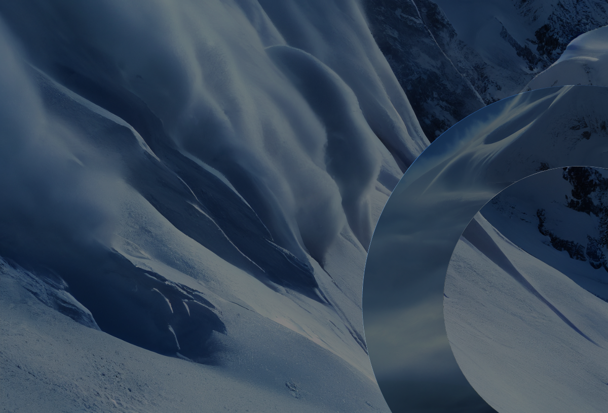 a dark snow bank