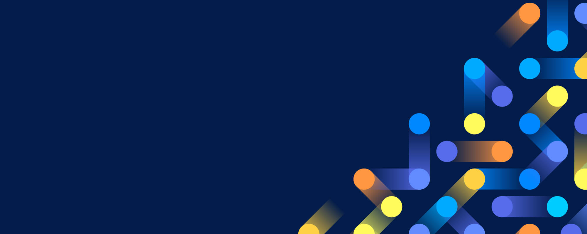 Reliance Cyber Ai background - coloured moving dots on a nvy background